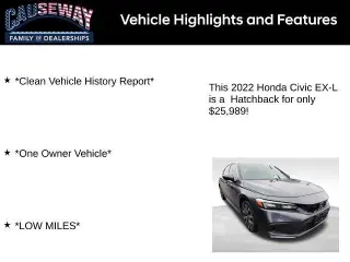 Honda Civic 2022 EX-L 4dr Hatchback