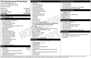 Hyundai ACCENT 2014 GS 4dr Hatchback