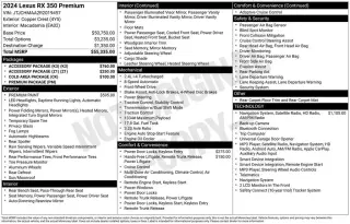 Lexus RX 350 2024 Premium 4dr SUV
