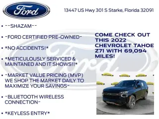 Chevrolet Tahoe 2022 4x4 Z71 4dr SUV