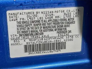 Nissan Versa 2020 SV 4dr Sed S