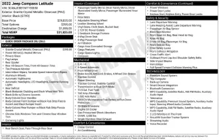 Jeep Compass 2022 Latitude 4dr SUV