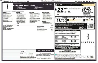 Lincoln Nautilus 2019 AWD 4p SUV