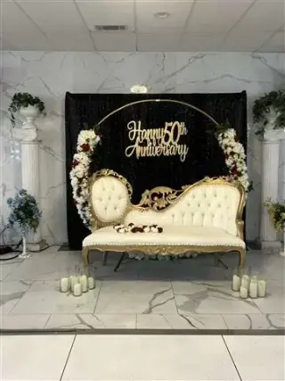 Carpas con draping mesas silla