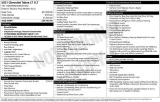 Chevrolet Tahoe 2021 4x4 LT 4p SUV