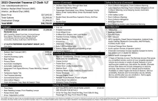 Chevrolet Traverse 2023 LT Tela 4p SUV