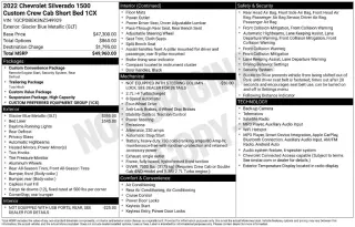 Chevrolet Silverado 1500 2022 4x4 Custom 4dr Crew Cab 5.8 ft. CB