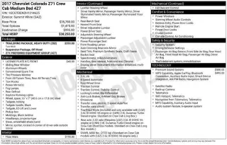 Chevrolet Colorado 2017 4x4 Z71 4dr Crew Cab 5 ft. SB