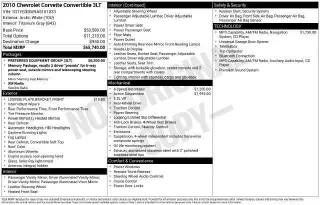 Chevrolet Corvette 2010 2dr Convertible con 3LT