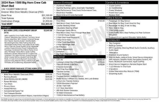 Ram 1500 2024 4x4 Big Horn 4dr Crew Cab 5.6 ft. SB Pickup