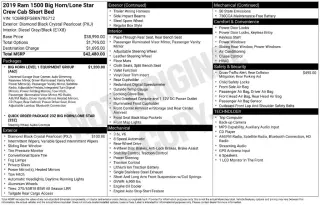 Ram 1500 2019 4x2 Big Horn 4dr Crew Cab 5.6 ft. SB Pickup