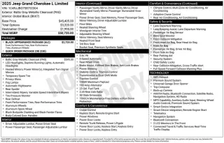 Jeep Grand Cherokee L 2025 4x2 Limited 4dr SUV