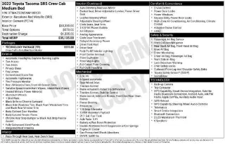 Toyota Tacoma 2022 4x2 TRD Todo Terreno 4p Doble Cabina 5.0 ft CB