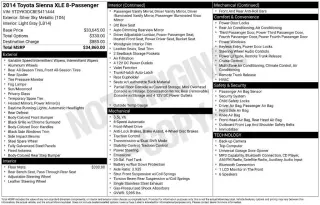 Toyota Sienna 2014 XLE 7-Pasajeros Asiento Auto Acceso Mini-Van 4dr