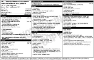 Chevrolet Silverado 1500 2021 4x4 Custom Trail Boss 4p. Cabina de tripulación 5.8 ft. CB