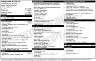 Hyundai TUCSON 2026 AWD SEL 4p SUV