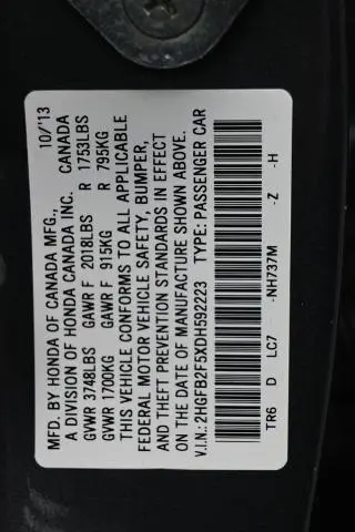 Honda Civic 2013 LX 4dr Sedan 5A