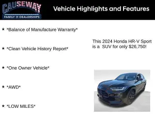Honda HR-V 2024 AWD Sport 4dr Crossover sin BSI