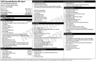 Hyundai ELANTRA 2025 SEL Sport 4dr Sedan