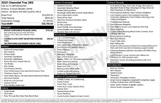 Chevrolet Trax 2025 RS 4p Crossover con 2RS