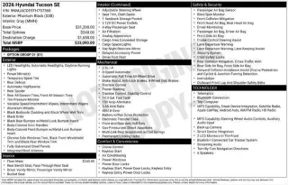 Hyundai TUCSON 2026 AWD SE 4p SUV