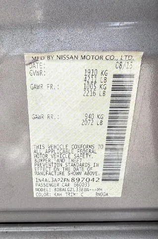 Nissan Altima 2015 2.5 S Sedan 4p