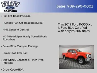 Ford F-350 Super Duty 2019 4x4 XL 4p Crew Cab 8 ft. LB SRW Pickup