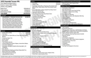 Hyundai TUCSON 2022 AWD SEL 4dr SUV