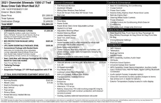 Chevrolet Silverado 1500 2021 4x4 LT Trail Boss 4dr Crew Cab 5.8 ft. SB