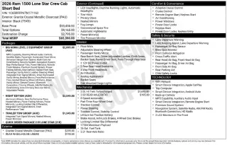 Ram 1500 2026 4x4 Lone Star 4dr Crew Cab 5.6 ft. SB Pickup