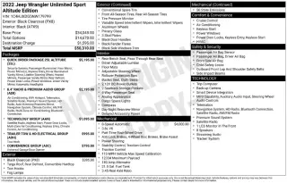 Jeep Wrangler Unlimited 2022 4x4 Sport 4dr SUV