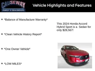 Honda Accord Hybrid 2024 Sport 4dr Sedan