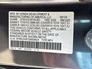 Honda Odyssey 2025 Touring 4pu Minivan