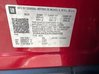 Chevrolet Equinox 2019 LT 4p SUV con 1LT