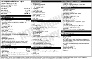 Hyundai ELANTRA 2026 SEL Sport 4dr Sedan