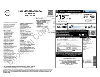 Nissan Armada 2024 4x4 Platinum SUV de 4 puertas