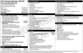 Chevrolet Silverado 1500 2021 4x2 RST 4dr Crew Cab 5.8 ft. SB