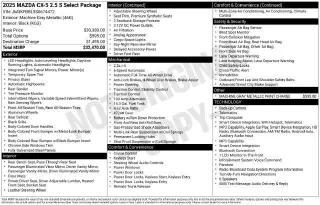 Mazda CX-5 2025 AWD 2.5 S Select 4dr SUV