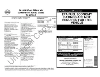 Nissan Titan XD 2016 4x4 SL Cabina de Tripulación de 4 puertas Pickup (Diésel)
