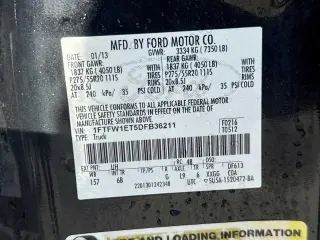 Ford F-150 2013 4x4 FX4 4dr SuperCrew Styleside 5.5 ft. SB
