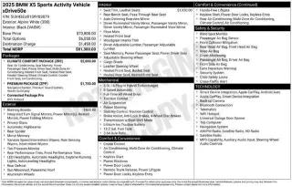 BMW X5 2025 AWD xDrive50e Vehículo de Actividad Deportiva 4p