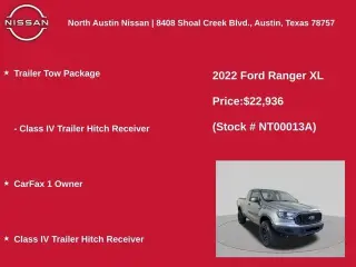 Ford Ranger 2022 4x4 XL 4dr SuperCab 6.1 ft. SB