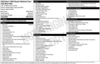 Ram 1500 Classic 2022 4x4 SLT 4dr Crew Cab 5.5 ft. SB Pickup
