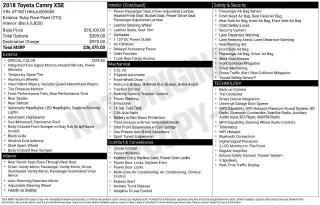 Toyota Camry 2018 XLE V6 4dr Sedán