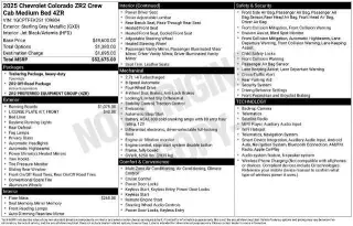 Chevrolet Colorado 2025 4x4 ZR2 4dr Crew Cab 5 ft. SB