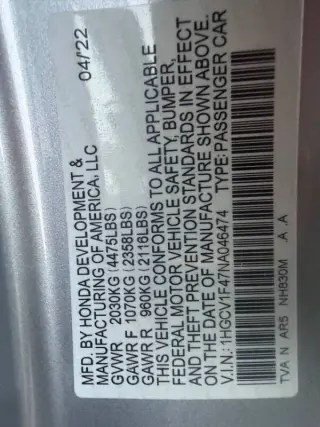 Honda Accord 2022