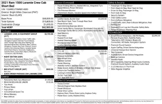 Ram 1500 2021 4x2 Laramie 4dr Crew Cab 5.6 ft. SB Pickup