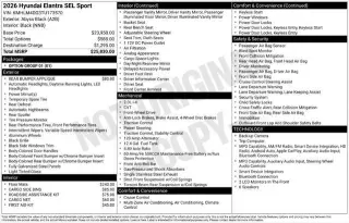 Hyundai ELANTRA 2026 SEL Sport 4dr Sedán