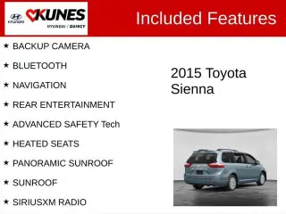 Toyota Sienna 2015 XLE 7 pasajeros asiento de acceso automático 4 puertas minivan