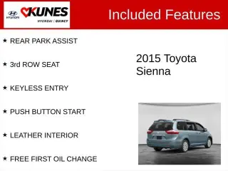 Toyota Sienna 2015 XLE 7 pasajeros asiento de acceso automático 4 puertas minivan